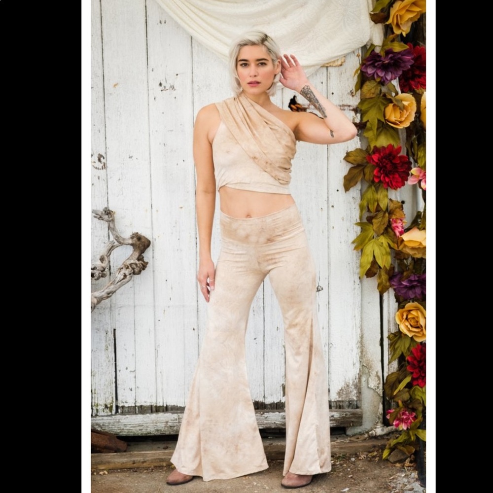 Warrior Within desert suede bell bottoms